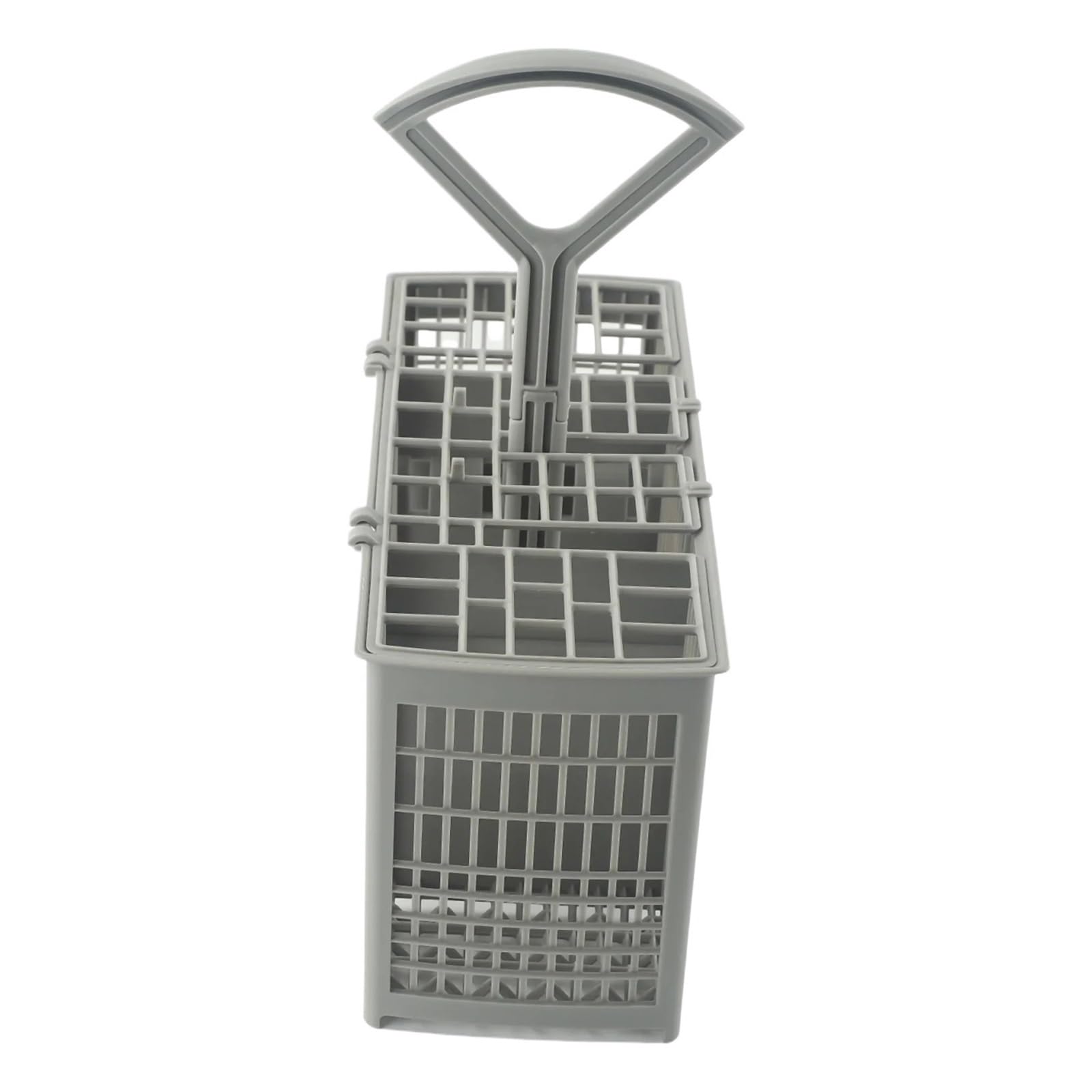 Cesta de cubiertos para lavavajillas con mango redondo y cubierta, accesorios para lavavajillas eficiente, compatible con la mayoría de lavavajillas