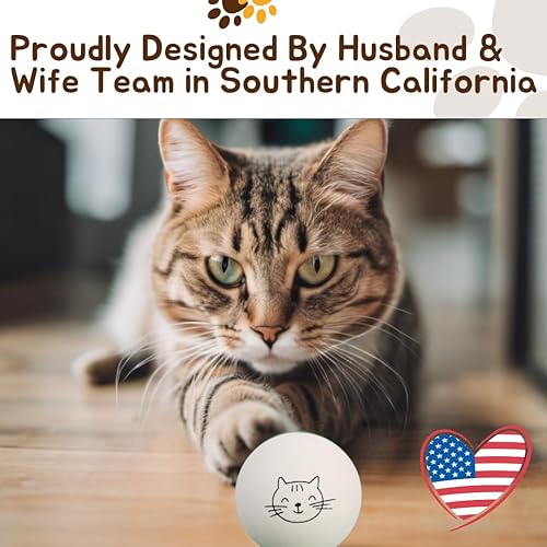 Miniatura 8 de Bolas de ping pong para gatos, paquete de 6, juguetes de enriquecimiento, ideas de regalo para amantes de los gatos, pozos de pelotas, hinchables