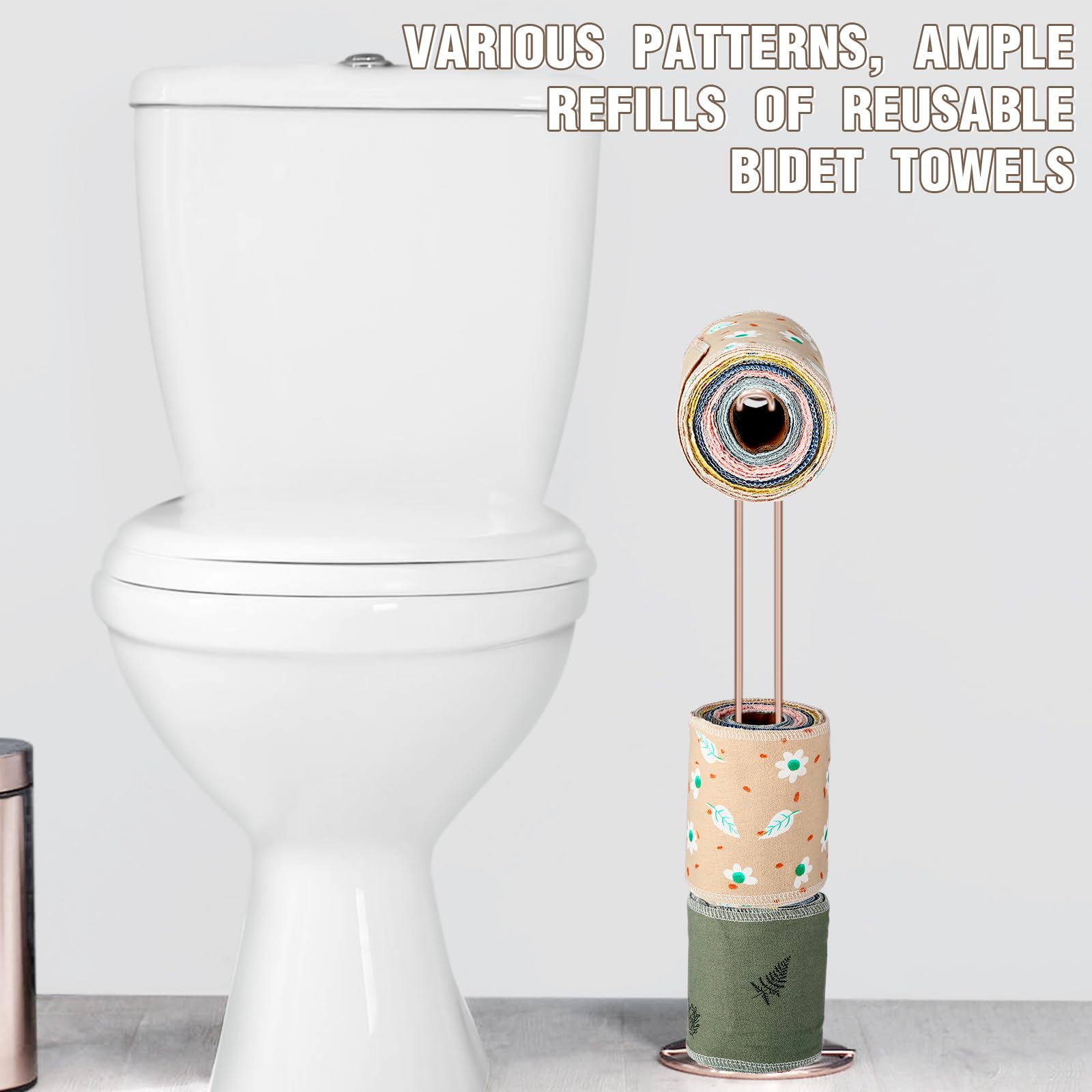 VitalCozy 50 szt. wielokrotnego użytku ręczniki toaletowe nadające się do prania, bidet, ściereczki do wielokrotnego użytku, ręczniki bezpapierowe, ręczniki papierowe do kuchni, ścierki papierowe