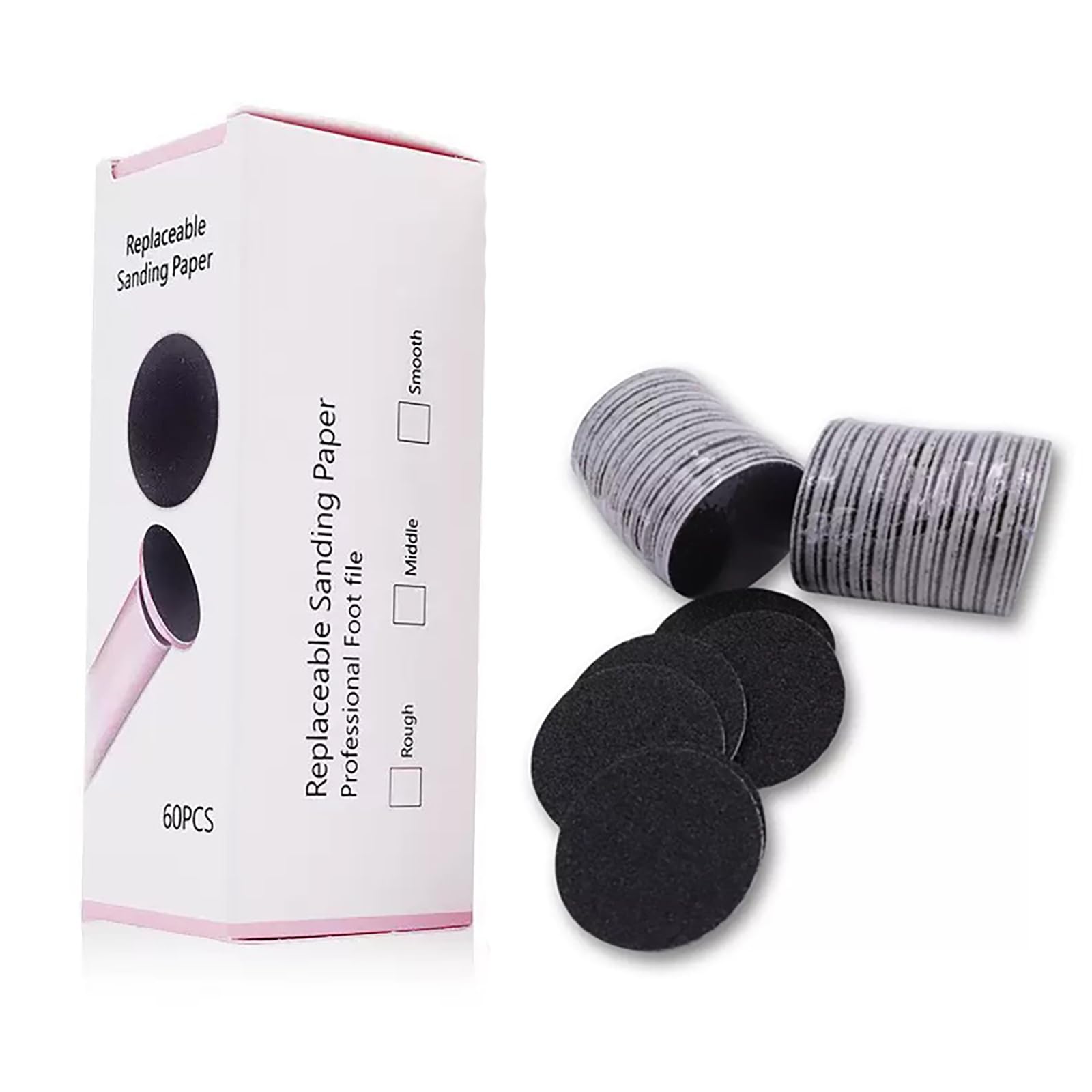Replaceable Sandpaper for Foot Callus Remover Feet File 120 Grit Coarse Sandpaper Refill for Dead Cracked Hard Skin