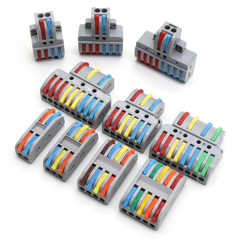 5–100 Stück Push-in-Kabelverbinder, 32 A, 250 V, Klemmenblock – Flammhemmender PC, kompakter Schnellanschluss for 0,08–4,0 mm² Kabel(LT-422,100pcs)