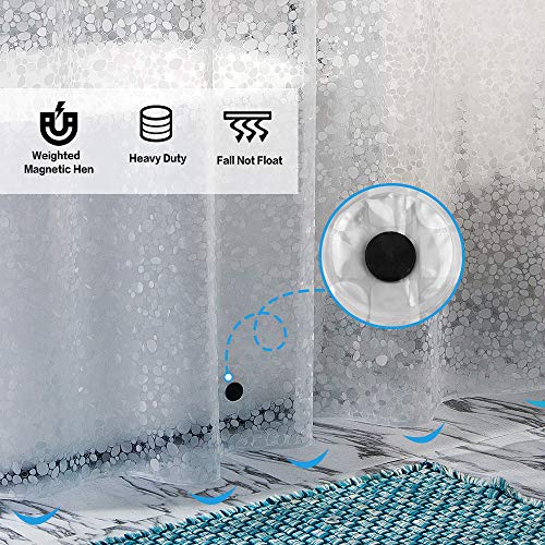 Arichomy Shower Curtain Liner 10 Gauge Heavy Duty Liner Waterproof 72X72 Inches Stone For Bathroom #TOP3