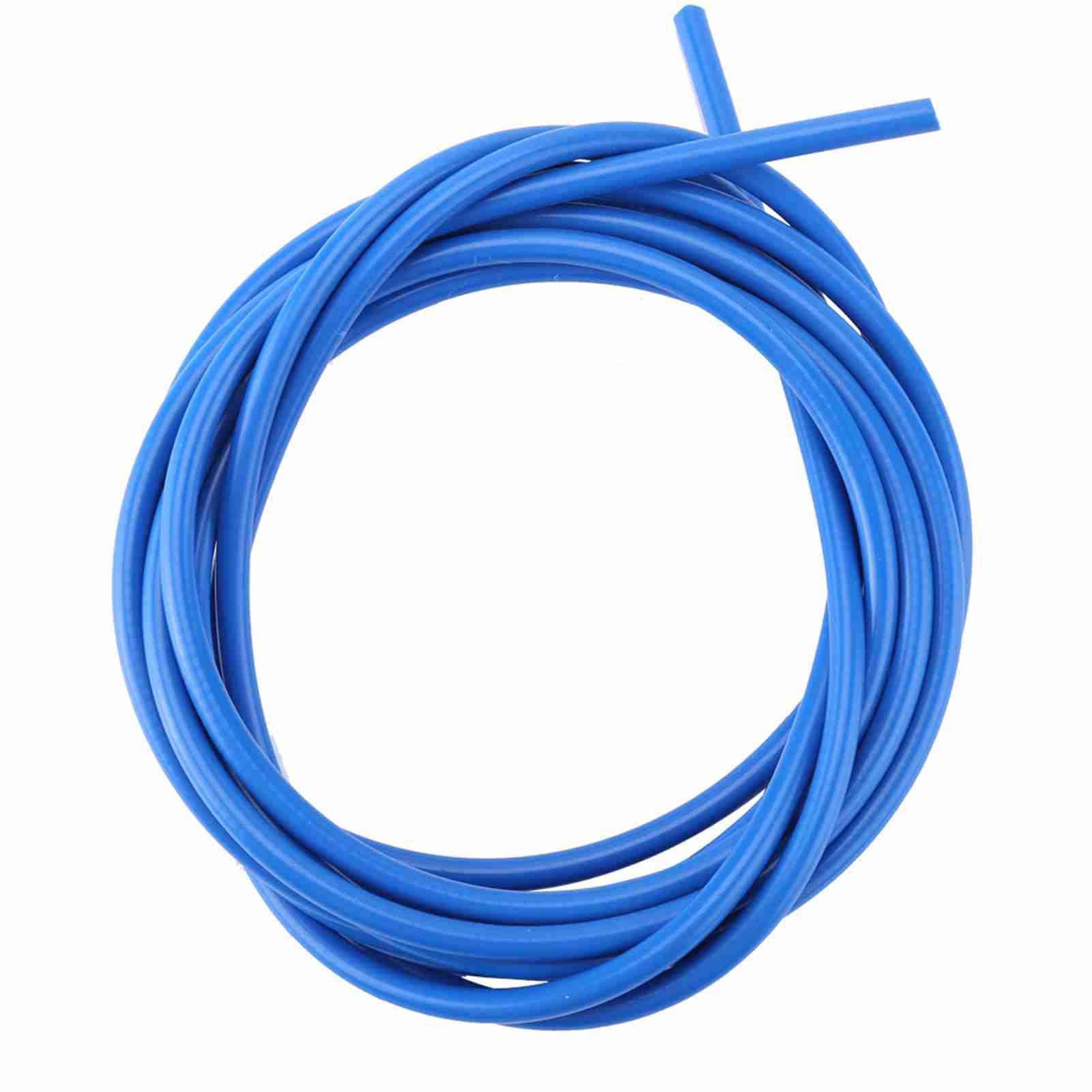 Bikes Brake Cable, Bike Brakes Wire Bicycle Cable Spiral Steel Wires Anti Abrasion Durable Rubber Hose for Road Replacement (Blue)