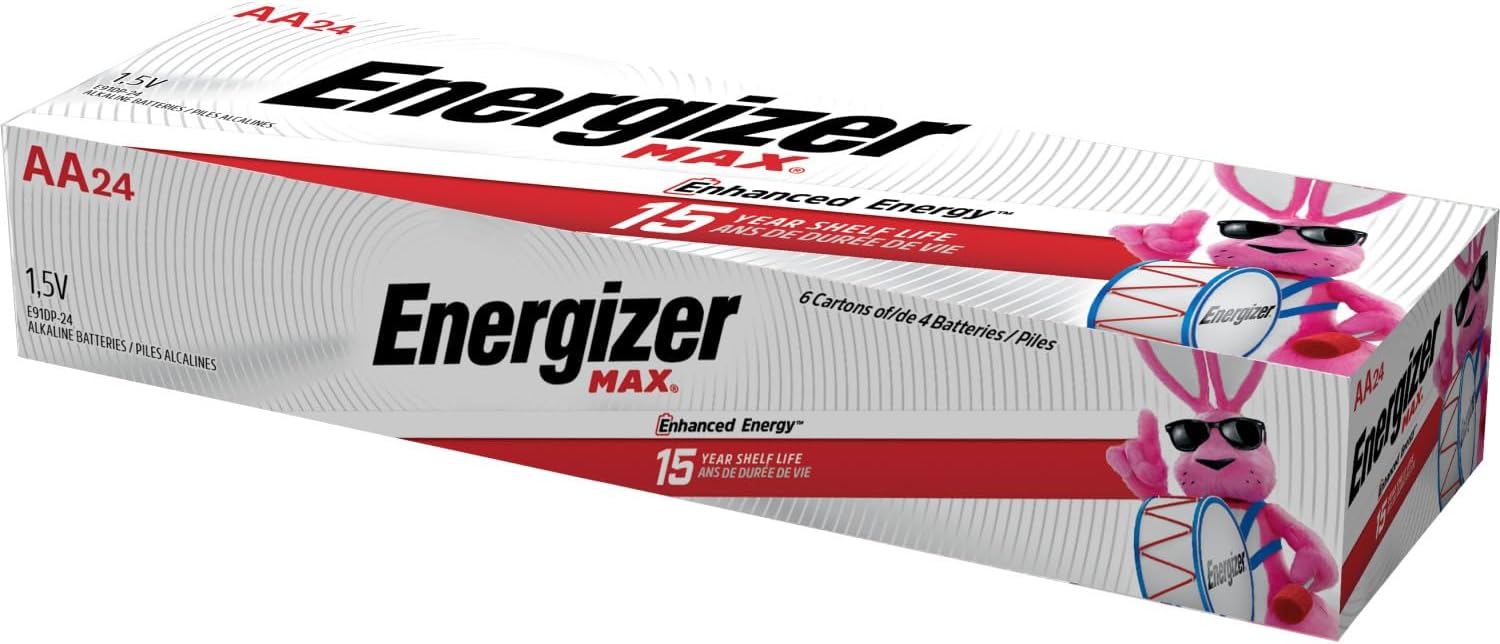 AA Batteries, Max Double A Battery Alkaline, 24 Count