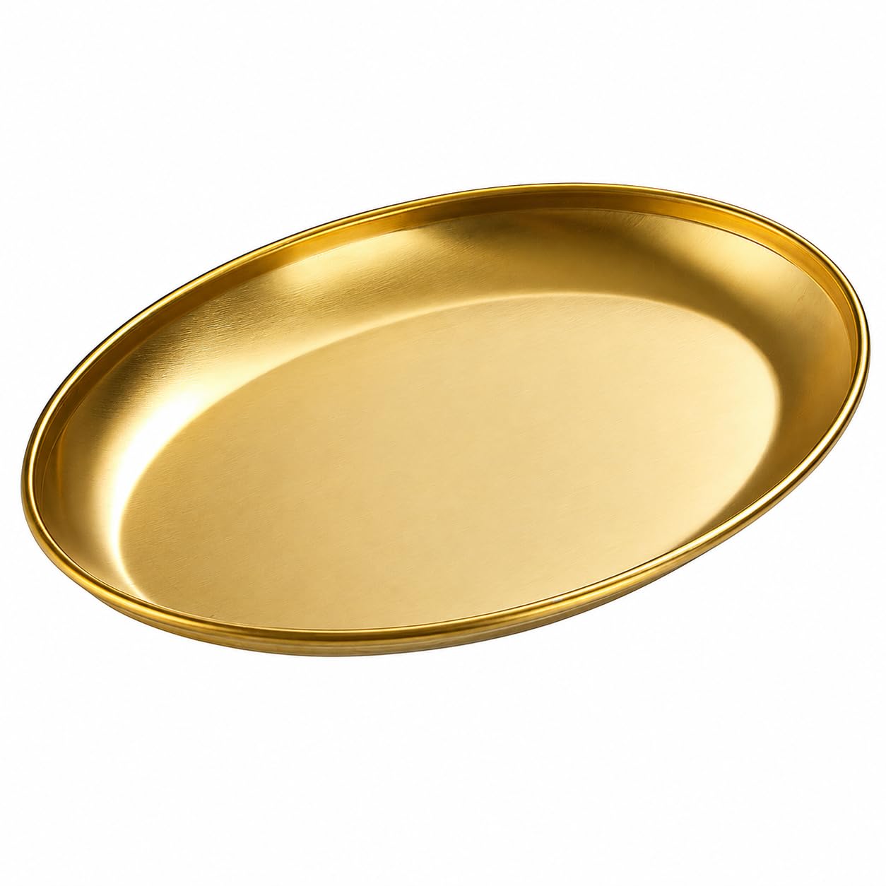 Stainless Steel Snack Serving Tray for Kitchen Dining Mirror Finish Food Serving Plate for Dessert, Fruit Cake, Sweets Snacks Serving Platter Deep Sharbat Serving Dish Multipurpose Dining Tray-image-48