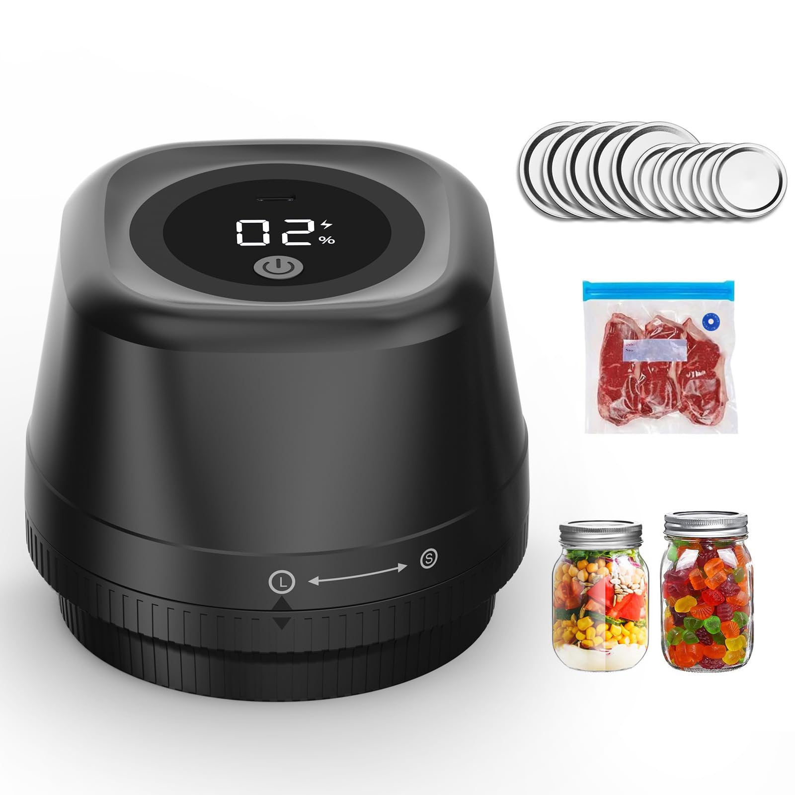Newise Upgraded Electric Mason Jar Vacuum Sealer