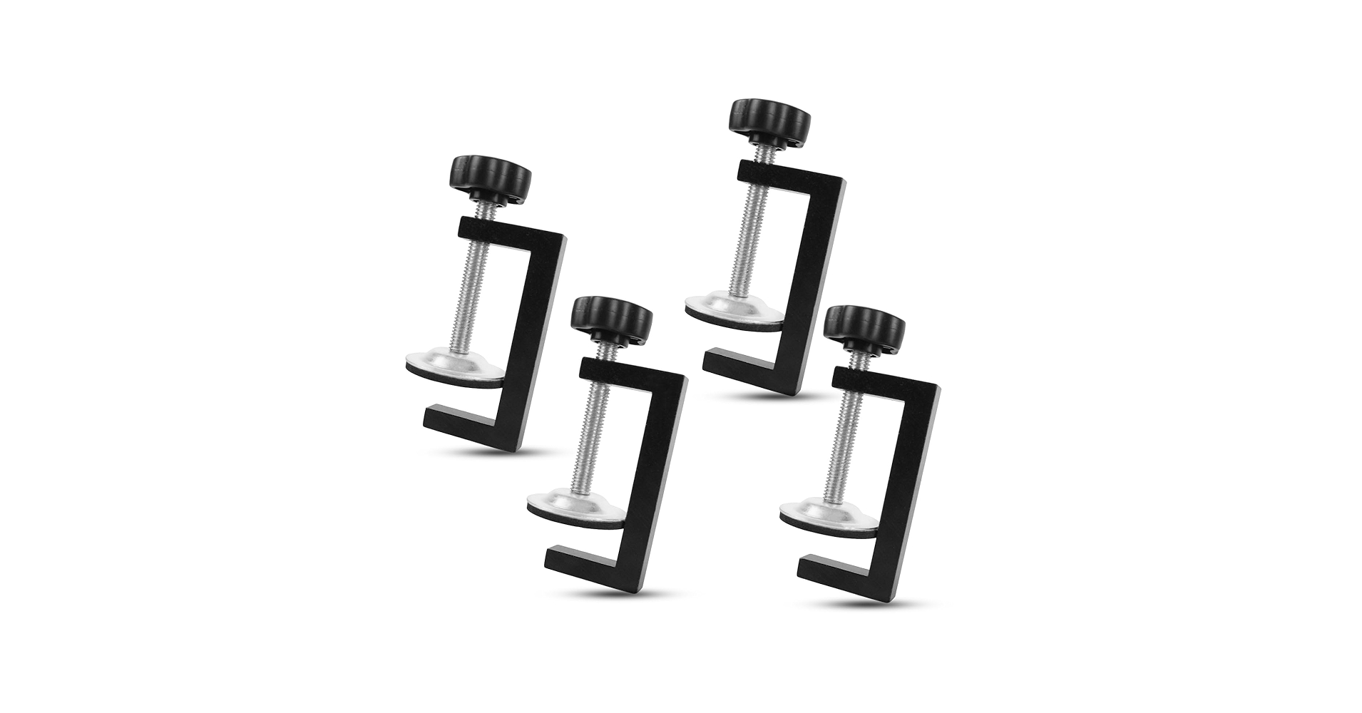 G Clamps For Woodworking Universal C-Clamp Small Desk Clamp Cabinet Face Frame With Stable Wide Jaw Black C Clamps For Workpiece Fixing Hand Tool Parts-6 Pcs