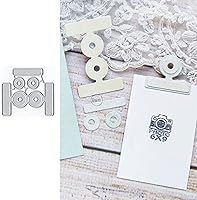 Vista 16 de DzIxY Troqueles de corte de metal redondos para cámara para kit de fabricación de tarjetas, troquelados, troquelados, plantillas de máquina