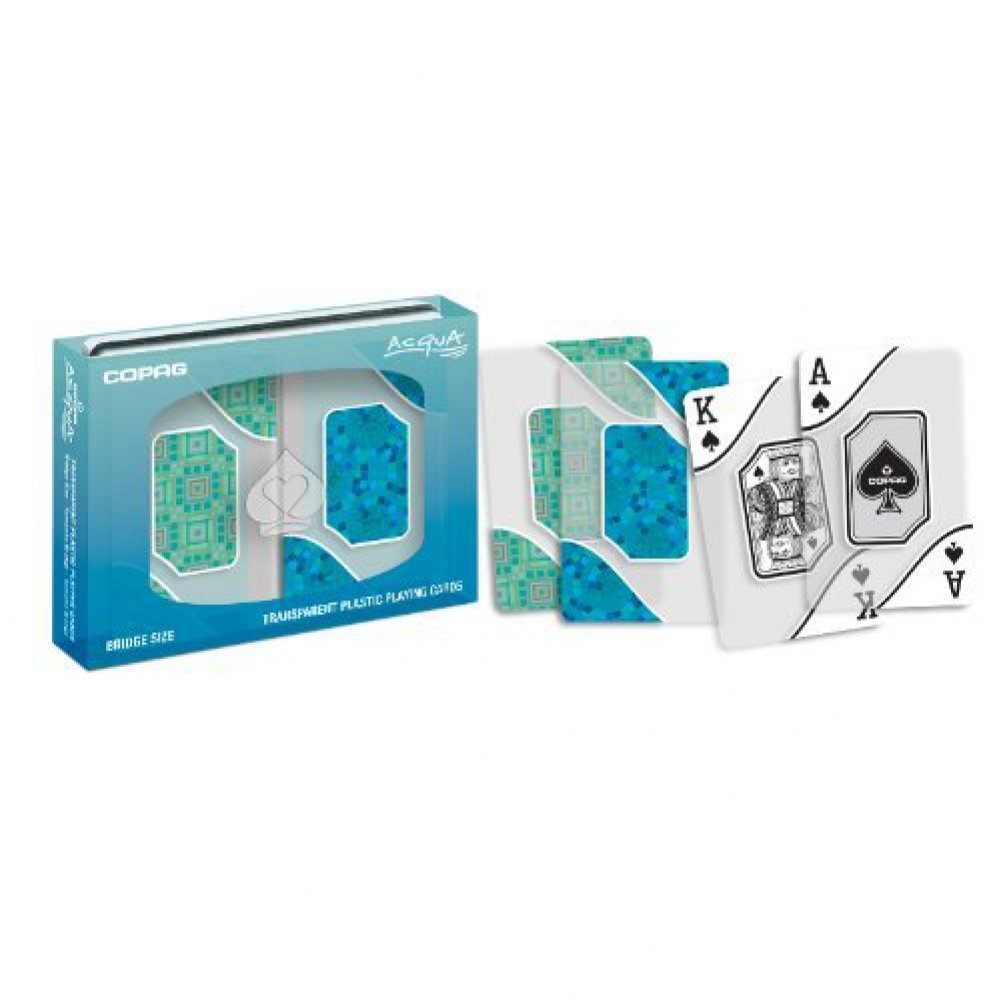 Copag Acqua Bridge Size Standard Index Clear Playing Cards