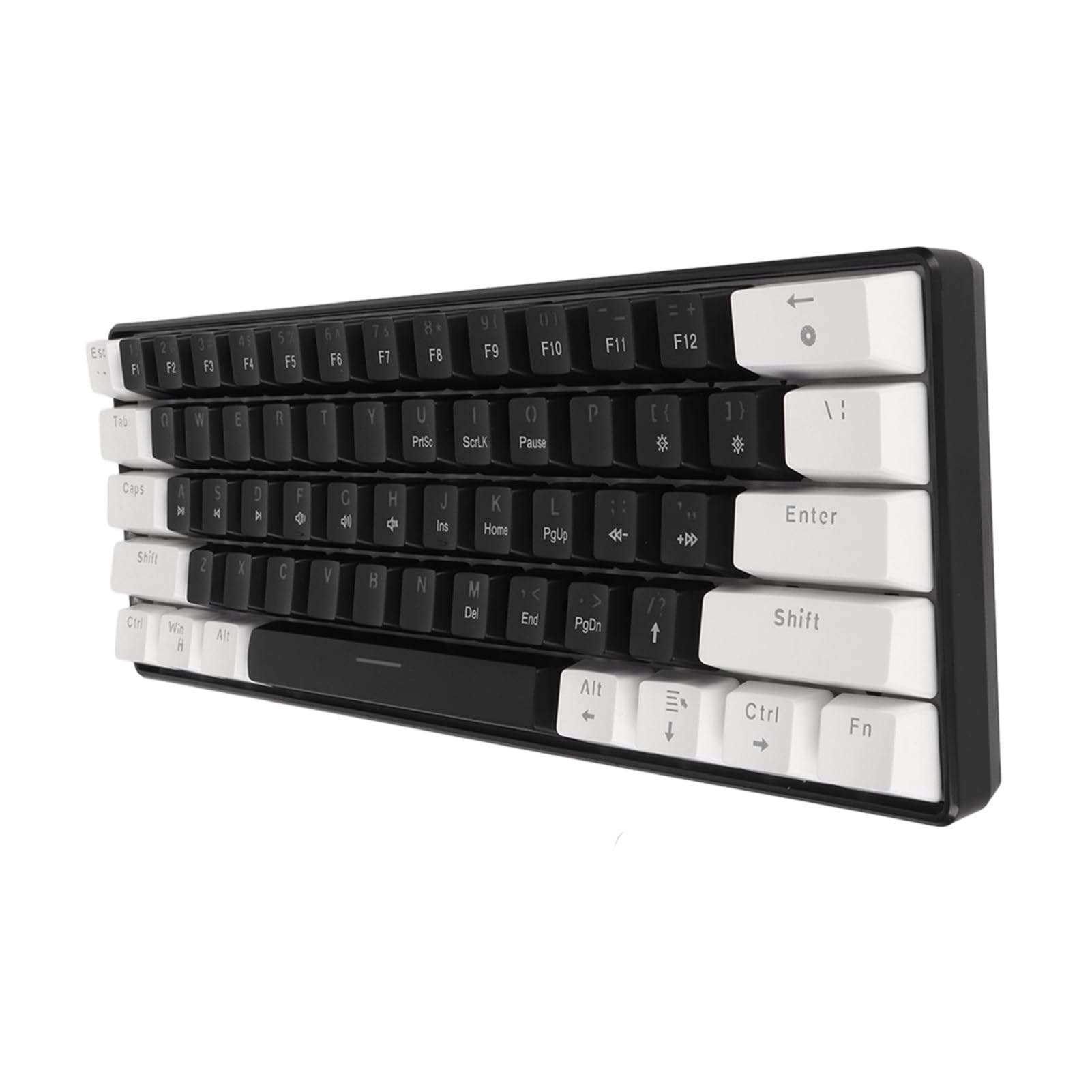 Amazon | RGB メカニカルキーボード、61 (白黒) | HINGMING