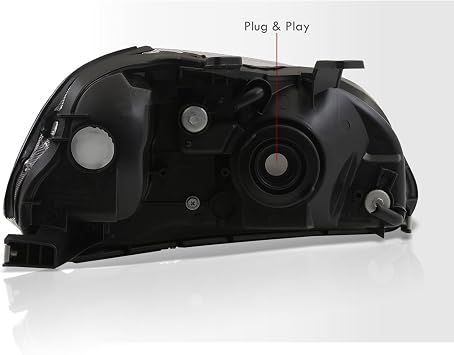 AJP Distributors JDM Front Bumper Driving Signal Headlights Headlamps Assembly Left+Right Pair Set Compatible/Replacement For Civic EK EJ EM 2DR Coupe 3DR Hatchback 4DR Sedan 1996 1997 1998 96 97 98