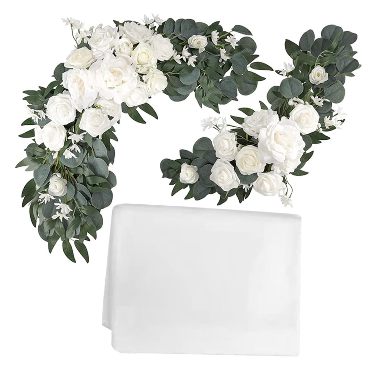Alipis Künstliche Hochzeitsblumen für Traubogen, 1 Satz, Weiß
