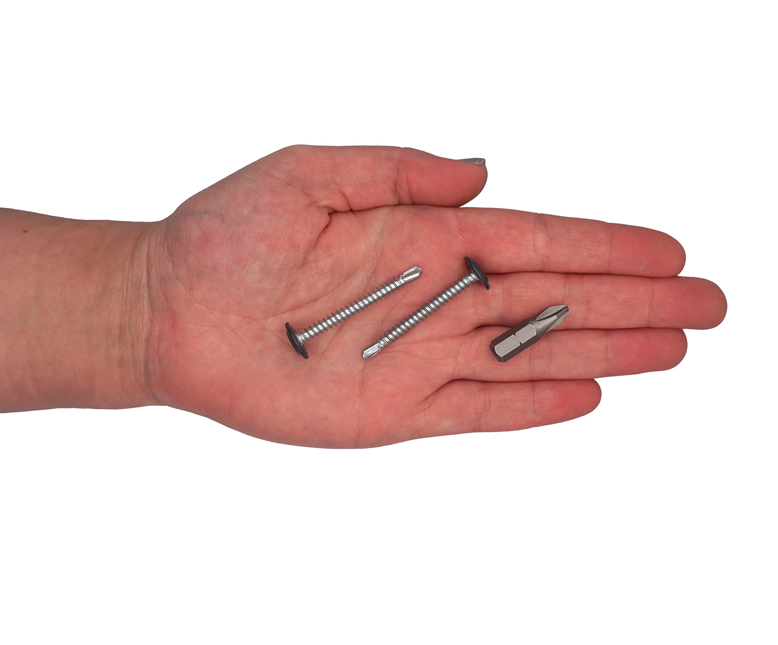 SKIR'CO (150 pièces) Vis Autoperceuses Peintes 4,2 x 40 mm, Vis Tôle, Tête Bombée Modifiée PH (Gris Anthracite RAL 7016)