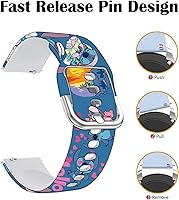 Vista 4 de Correas de reloj de dibujos animados compatibles con Samsung Galaxy Watch 1.811 in/Galaxy Watch 3 1.772 in/Samsung Gear S3 Frontier/Classic Strap