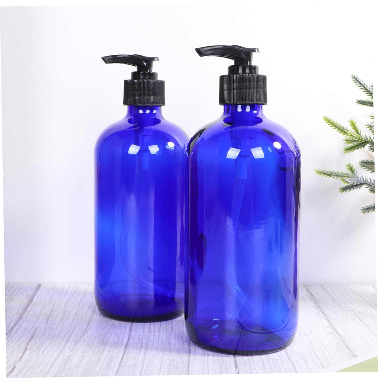 PACKOVE Bottiglia Spray in Vetro 500ml Pompa Pressione e Coperchio, Set da 2 Bottiglie Reutilizzabili per Profumo e Trasporto Viaggio
