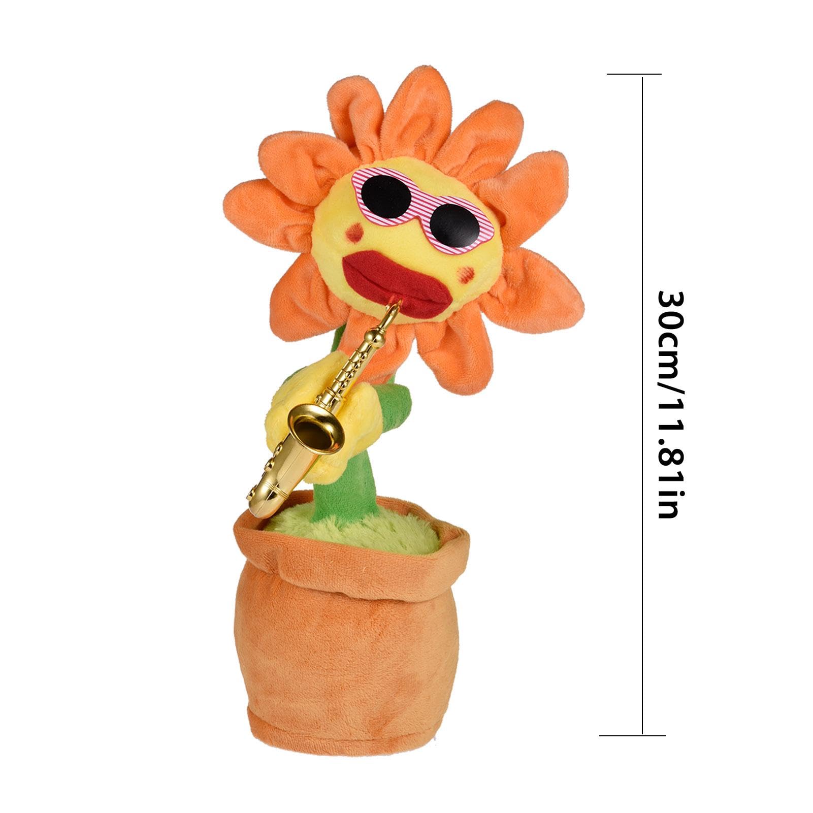 5eL “Electric Dancing Flower” - Red Singing Sunflower - Electric Dancing Music Singing Toy, Soft