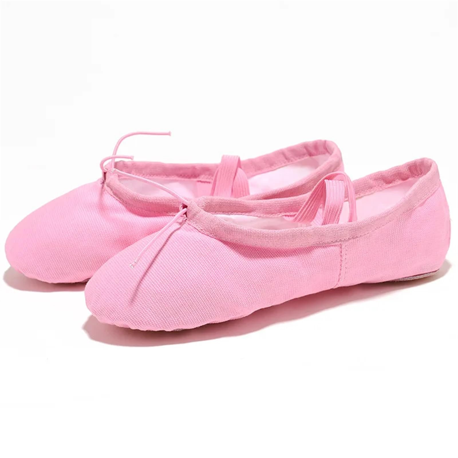 Zapatillas De Ballet Negro Rojo Rosa Blanco Lona Plana Yoga Profesor Gimnasia Ballet Zapatos de Baile Niños Ballet for Niñas Mujeres Zapatillas Ballet Mujer(Pink,22(14.5cm))