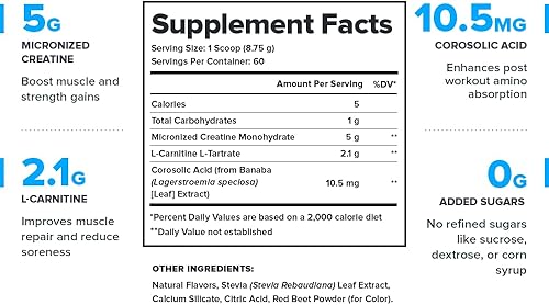 Miniatura 2 de Legion Recarga Suplemento después del entrenamiento constructor muscular natural y bebida de recuperación con monohidrato de creatina micronizado