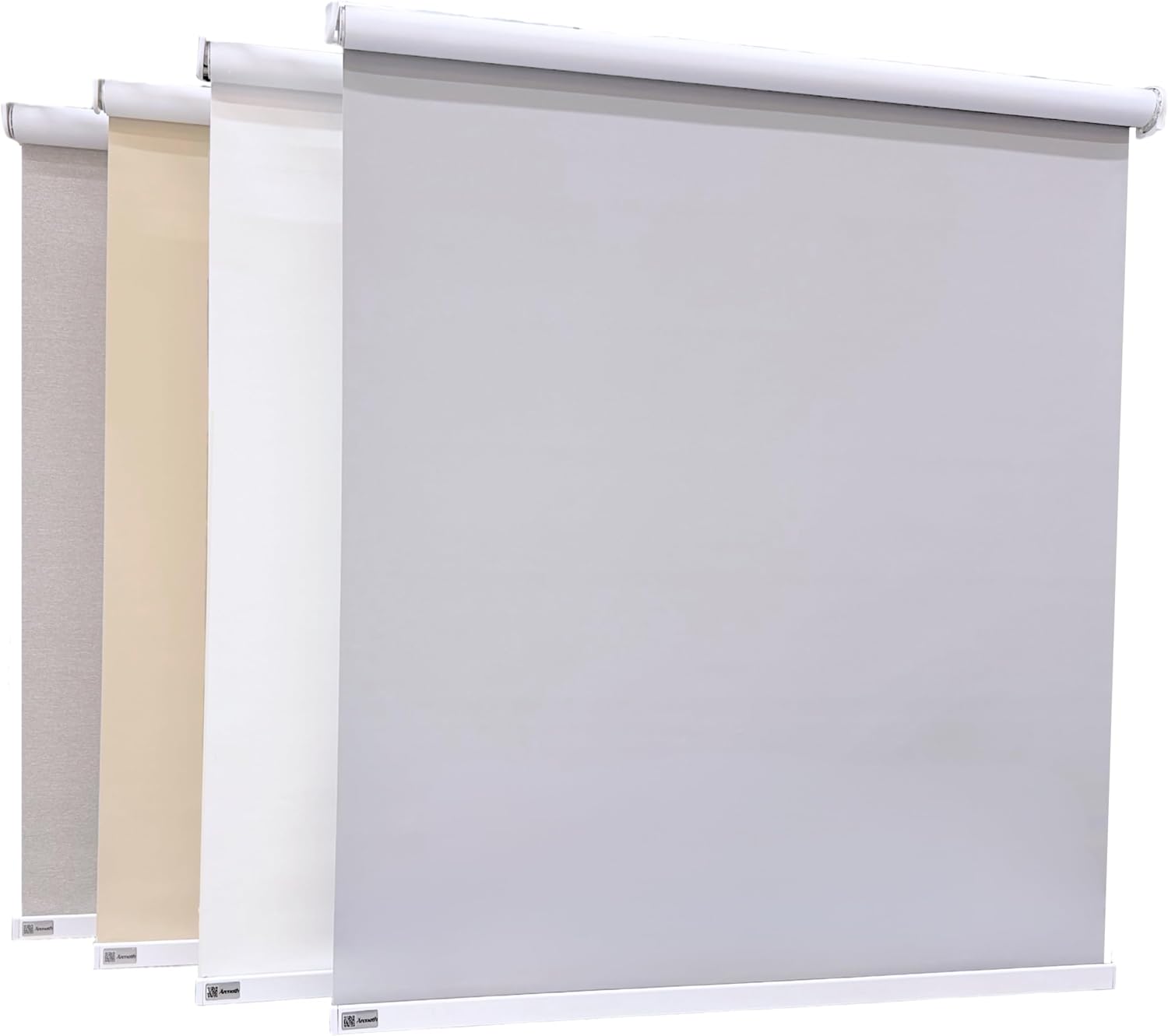 Roller Blind Classic - 49.2 x 74.8 in - Opaque and 100% Blackout - Blackout, Anti-Stain and Washable - Fireproof - Handmade - Beige