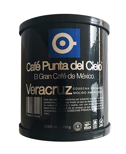Café Punta del Cielo - Lata de café molido de la región de Veracruz - 10.58 oz / 300 gr - De México