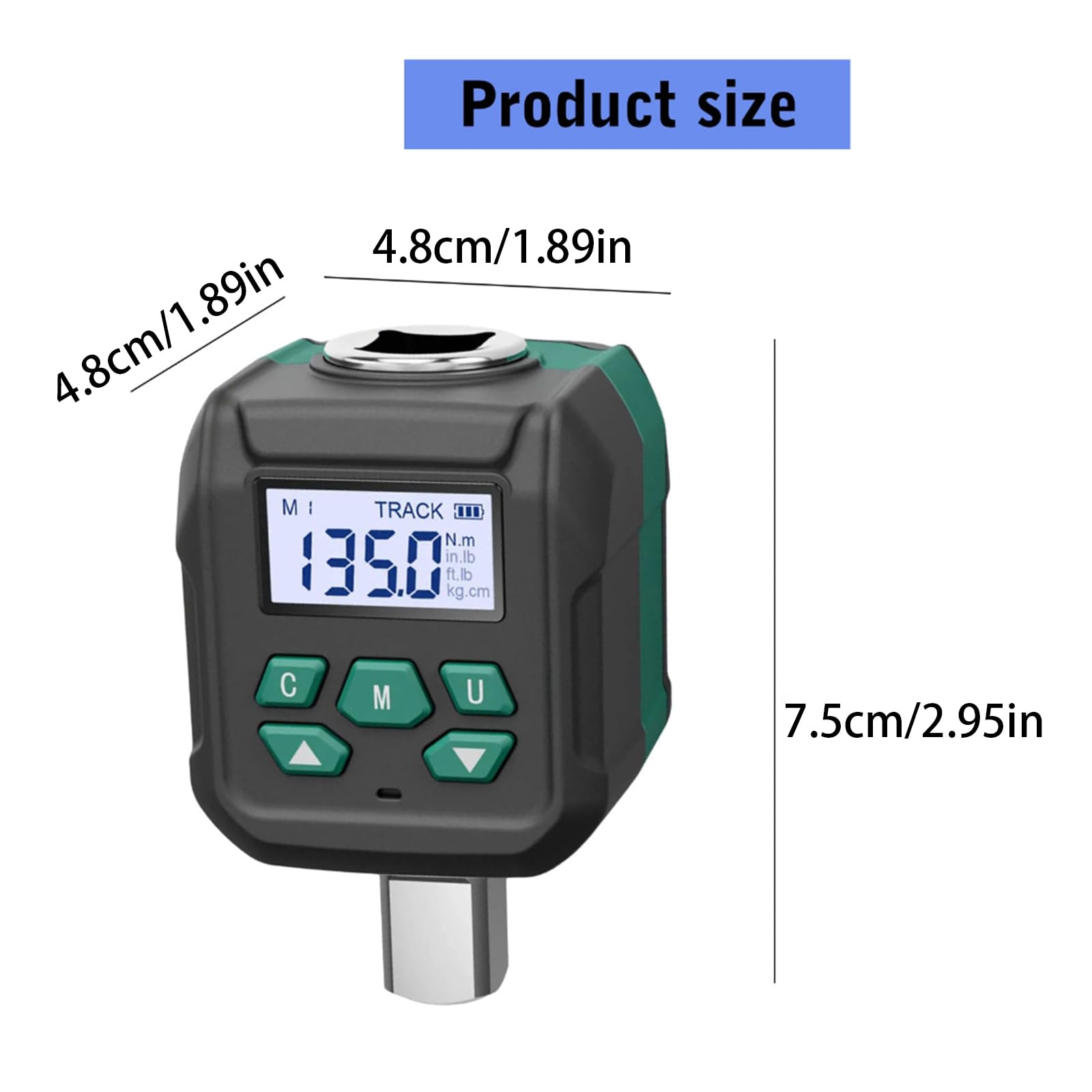 Adaptador De Torsión Electrónico 0 5 Pulgadas Precisión Adaptador Digital Uso Simple Para Mantenimiento Automóviles Ensamblaje Bicicletas Herramienta