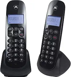Telefone sem Fio Motorola MOTO700-MRD2 +1 Ramal com Identificador de Chamadas Digital Preto