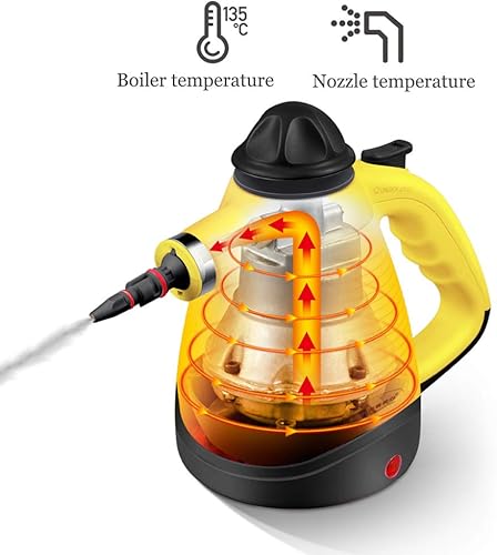 Miniatura 7 de Limpiador de vapor presurizado de mano multifunción vaporizadores portátiles sin químicos desinfectante plancha de vapor para baño, cocina,