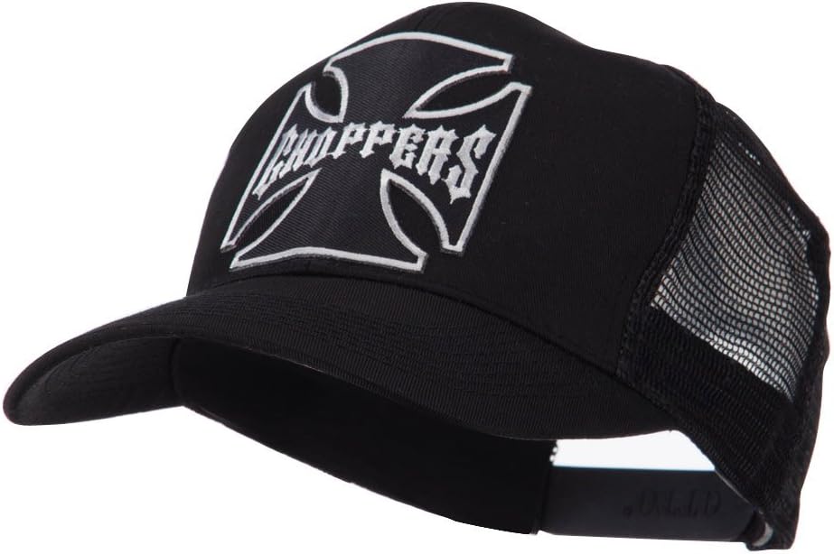 e4Hats.com Skull and Choppers Embroidered Military Patched Mesh Cap