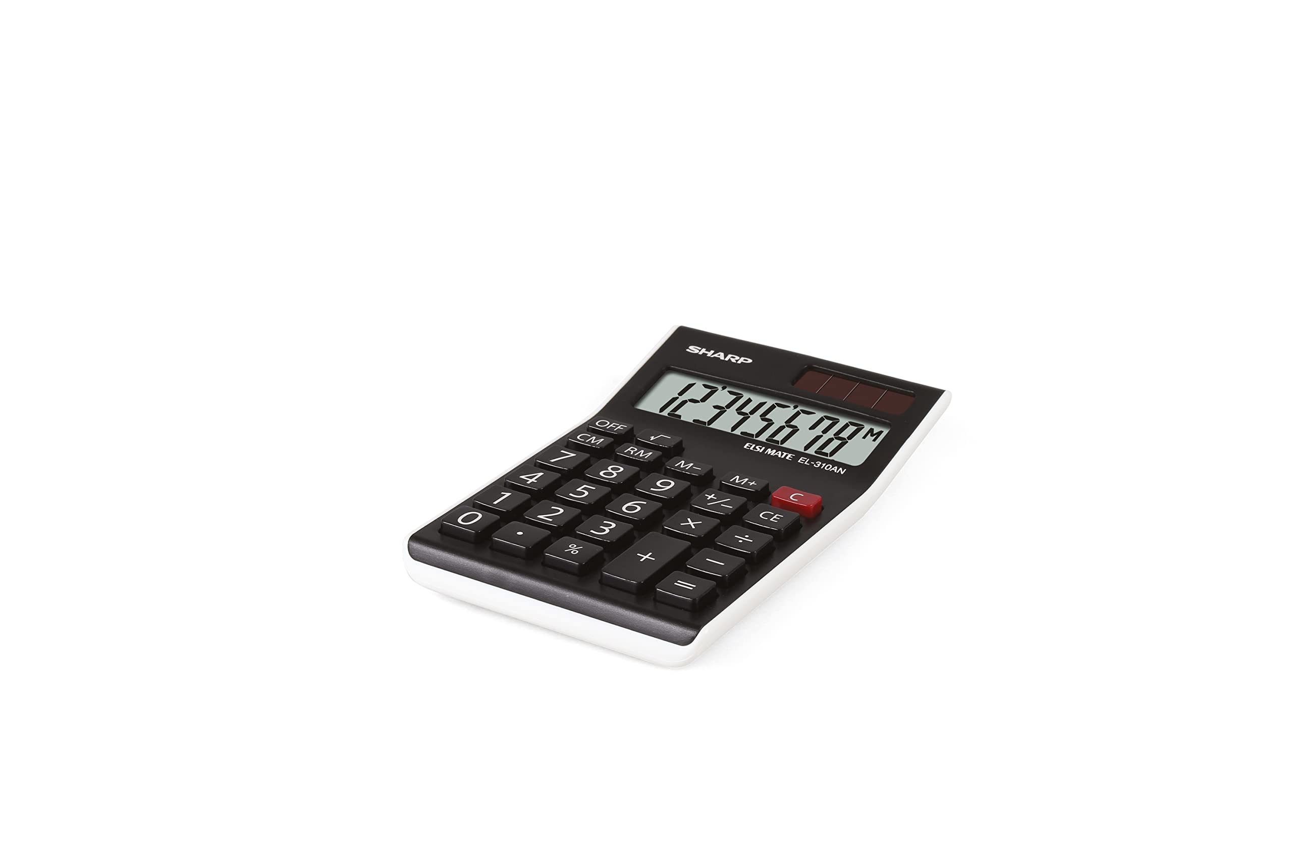Sharp EL-310ANWH biurowy kalkulator półpulpitu - czarny/biały