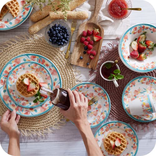 Corona Dinnerware Set 16-Pieces Earthenware | Nahla | Hand-Painted | Set De Vajilla 4 Puestos | 16 Piezas | Ceramica | Artisan Decor #TOP4