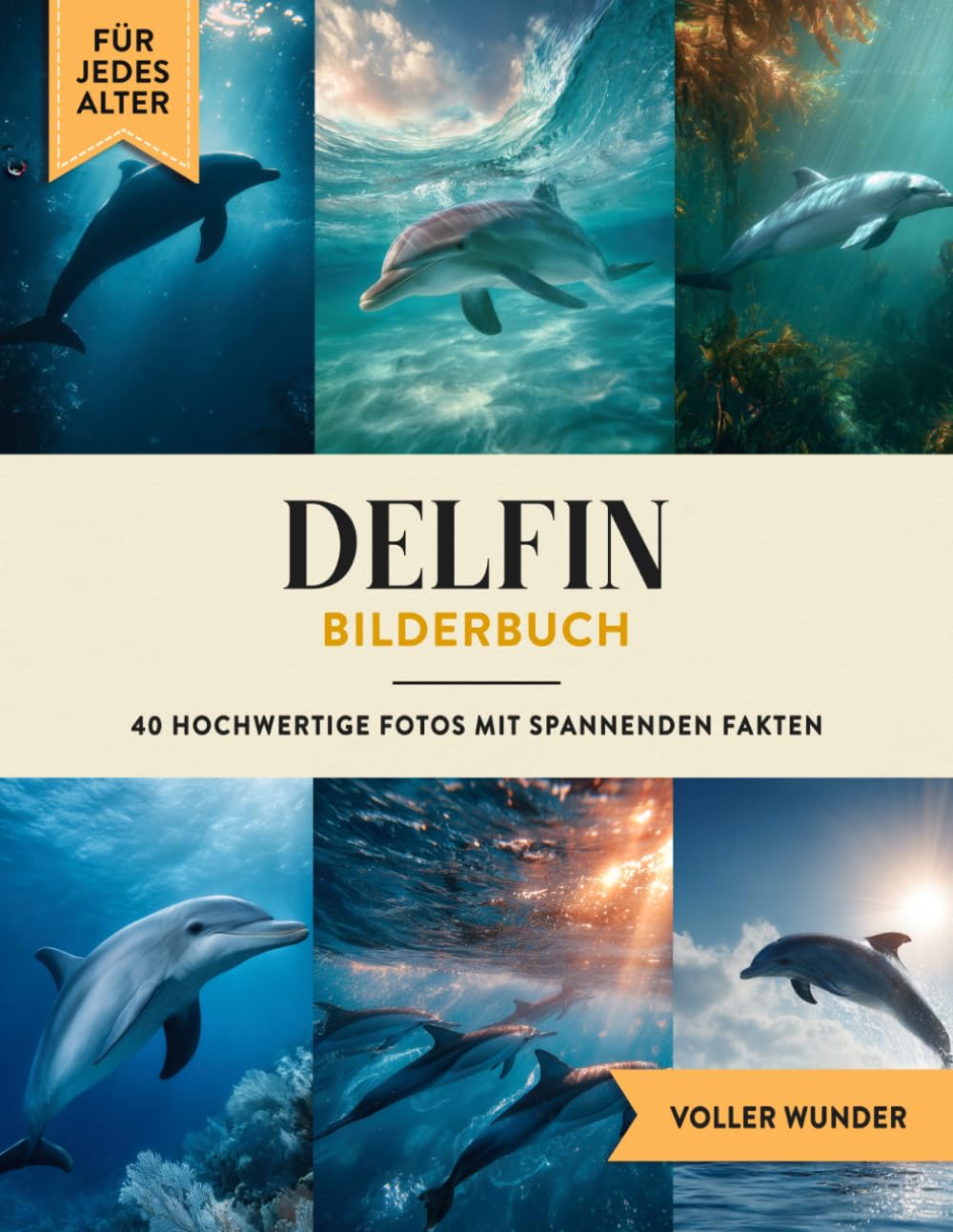 Delfin Bilderbuch: 40 Bilder & Fakten | Delfinbuch als Geschenk für Kinder & Erwachsene