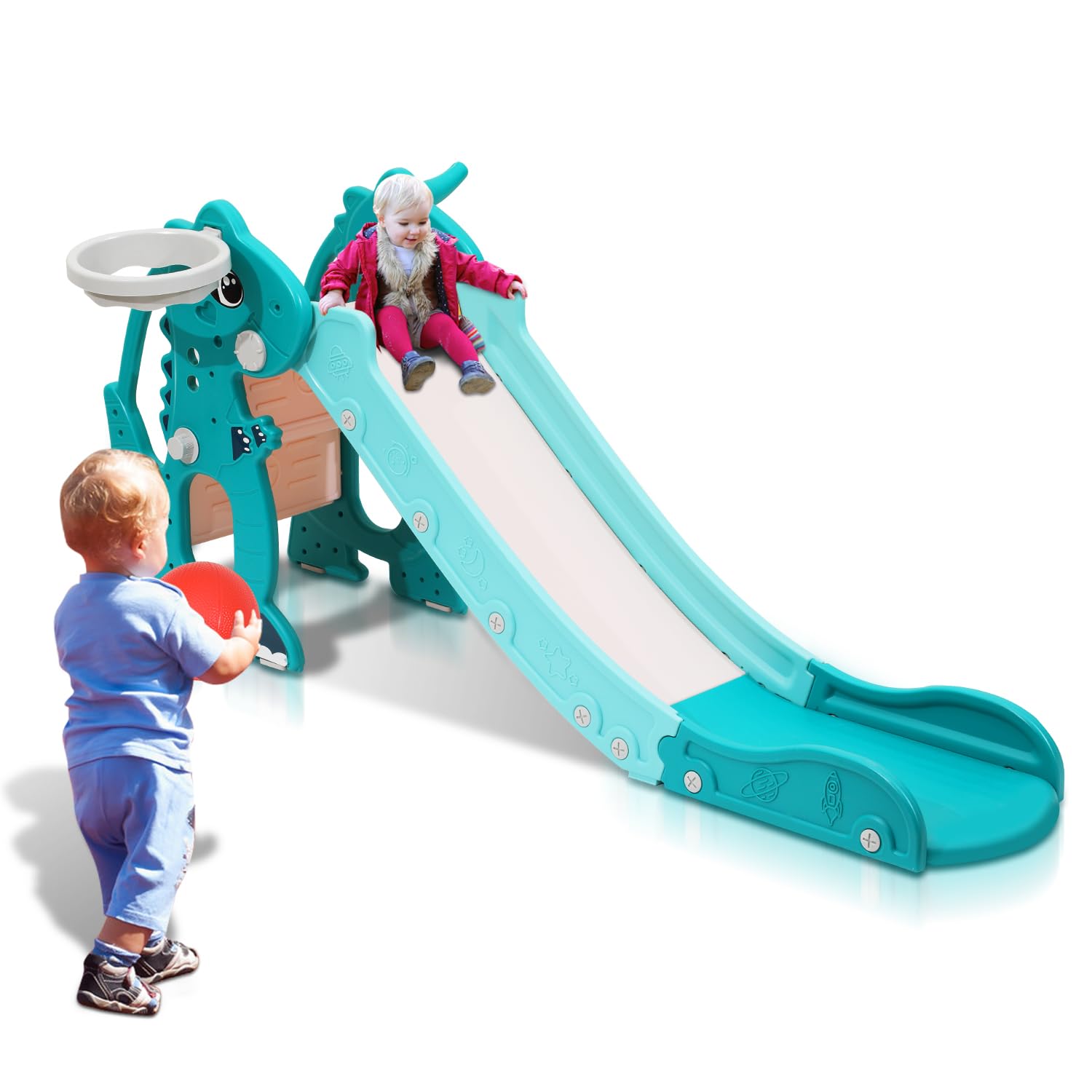 Jayseuw Toboggan 4 En 1 Pliable Pour Enfant Avec Panier De