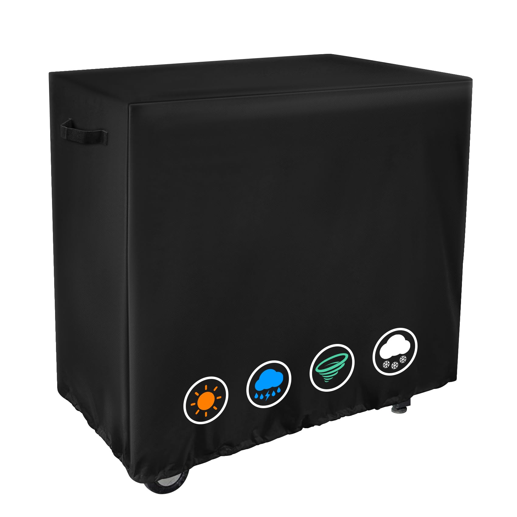 RunTo Heavy Duty Grill Cover Fit Camp Chef FTG600 Flat Top Grill Patio Cover, 600D Weather Resistant & Waterproof BBQ Cover,Black