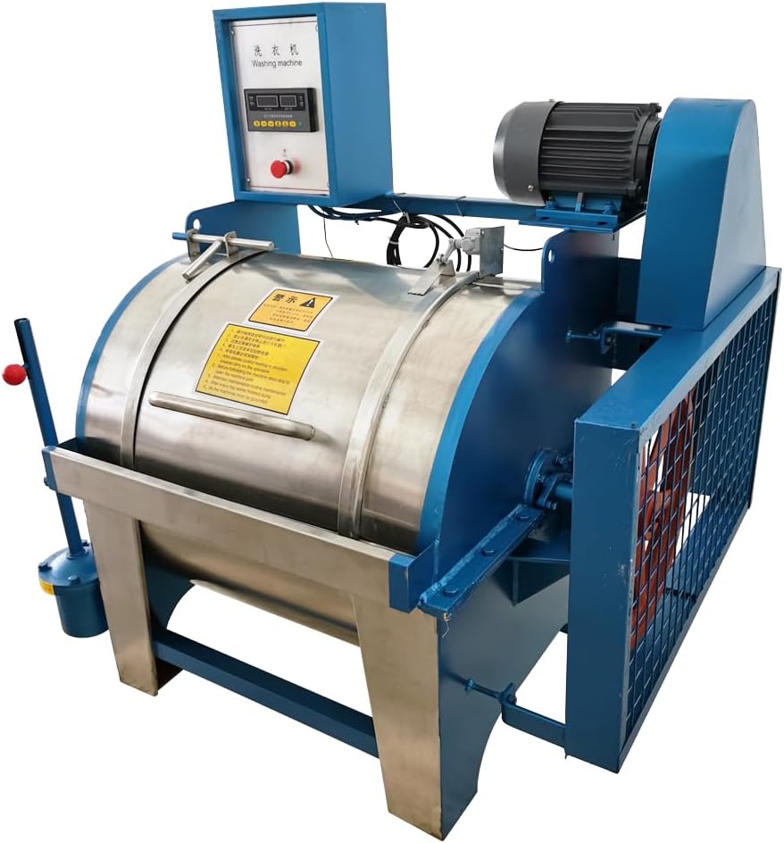 TECHTONGDA Industrial Laundry Washing Machine 750W 33lbs Capacity Laundry Washer Steam Heating Washing Machine 220V 3PH 60Hz