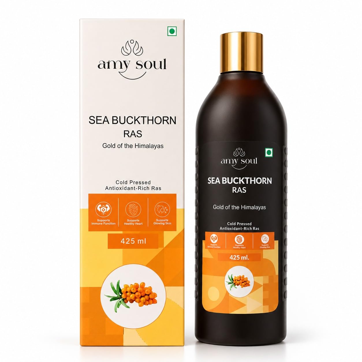 sea buckthorn juice – rich in antioxidants for immunity, digestion & energy (500 ml)