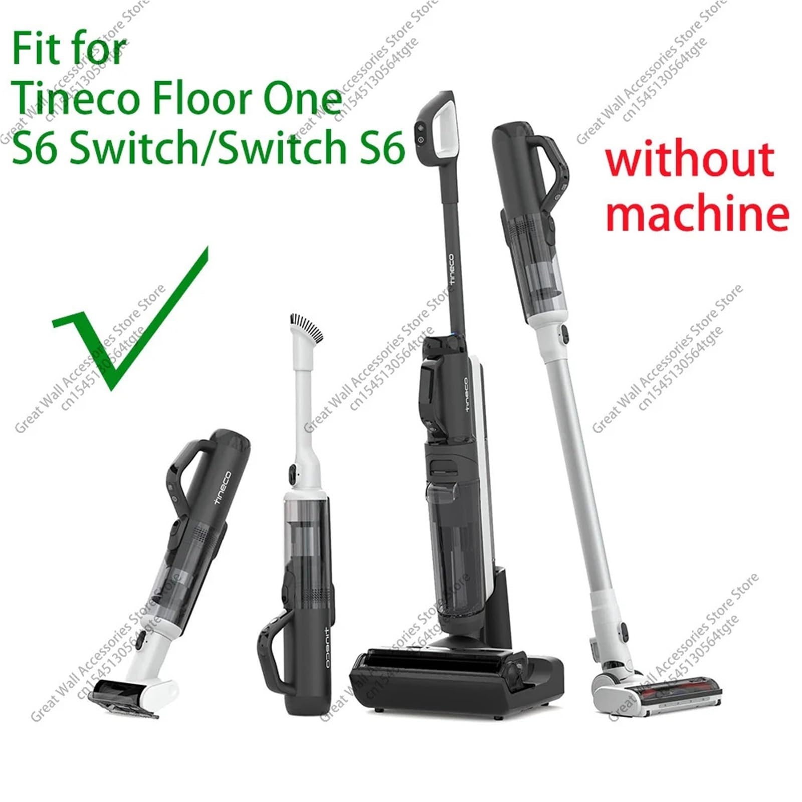 Repuestos for cepillos de rodillo filtro, compatibles con aspiradoras Tineco Floor One S6 Switch/Switch (mojado y seco)(4rollers)