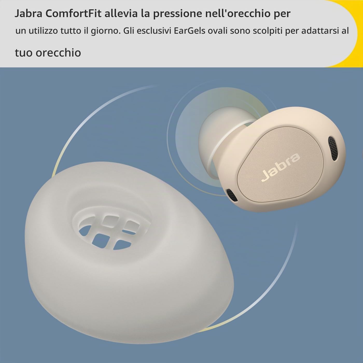 Jabra Elite 10 Auricolari Bluetooth intraurali wireless con Cancellazione attiva del rumore Advanced, Cuffie Bluetooth con 6 microfoni integrati e suono Dolby Atmos - Crema