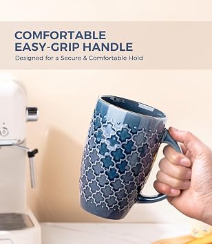 AmorArc Large Coffee Mugs Set of 4, 20oz Tall Coffee Mugs Set