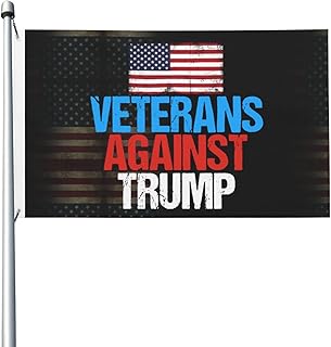 JUSBCHTU Veterans Against Trump Flag 3x5 Feet Double-Sided Outdoor Decoration, As Pic