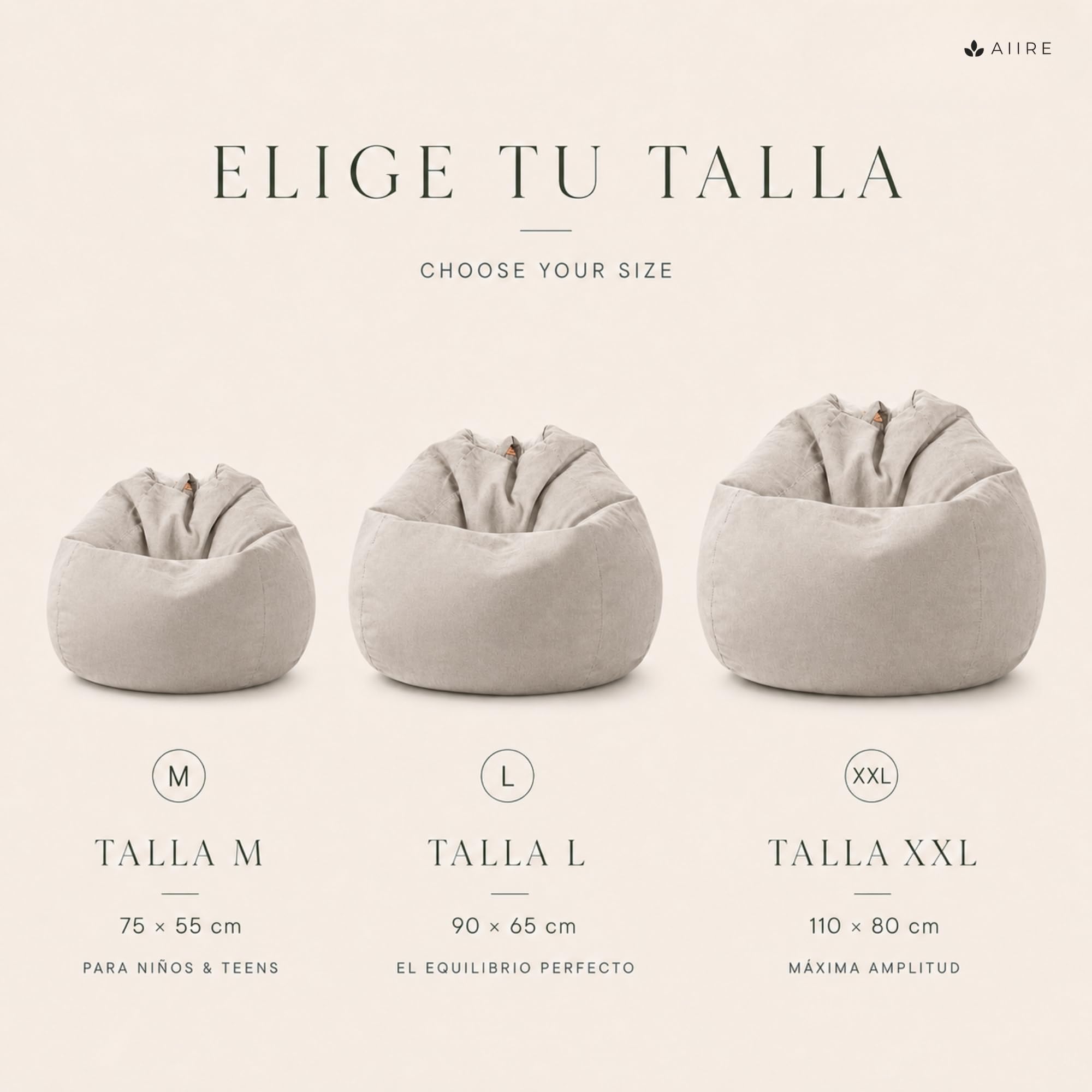 Aiire Puff con Relleno Incluido Moderno - Sillon Puf de Salon en Algodón Premium - Desenfundable y Lavable - Puffs Pera Redondos para Habitación Juvenil - Bean Bag Gamer [90x65]