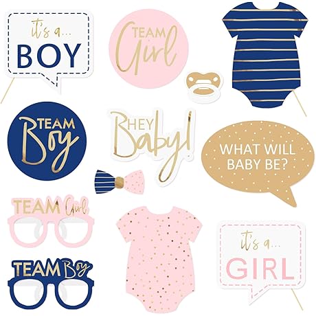 NICROLANDEE Rustic Boy or Girl Gender Reveal Decorations