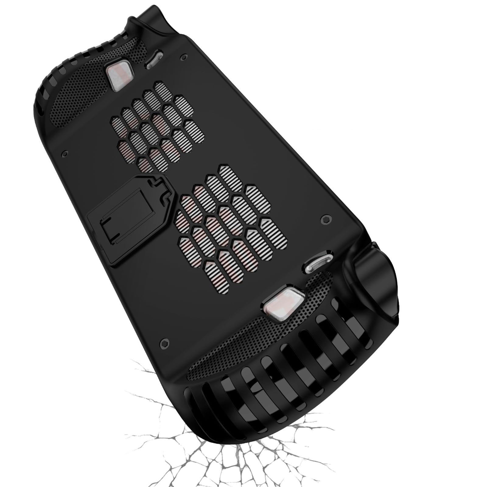 Etui Ochronne do Lenovo Legion Go S 8" Konsola do Gier 2025,TPU Miękki Torba Pokrowiec Etui Powłoki z Grip i Podpórką do Legion Go S Wyświetlacz Gaming Handheld Console,Czarny