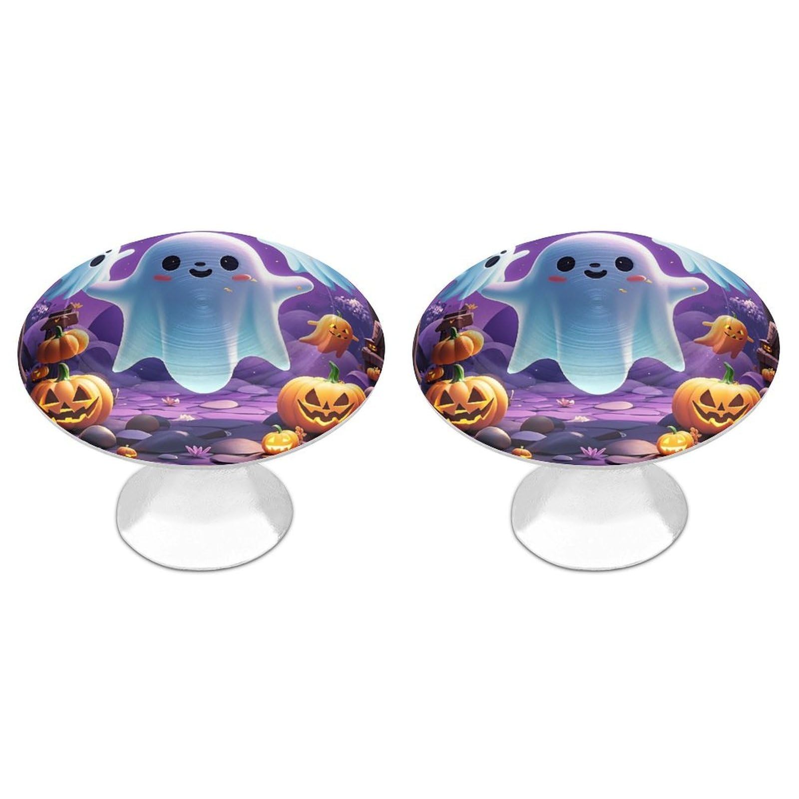 FekiLoot Ghost Pumpkin Cabinet Knob Kitchen Drawer Knob Stainless Steel Round Drawer Pulls Modern Cabinet Hardware Vintage Dresser Drawer for Kitchen Bathroom Closet Dresser Cabinets