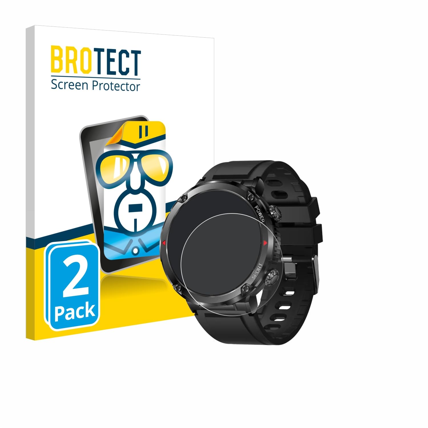 brotect 2-Pack Screen Protector for LIGE Smartwatch 1.6