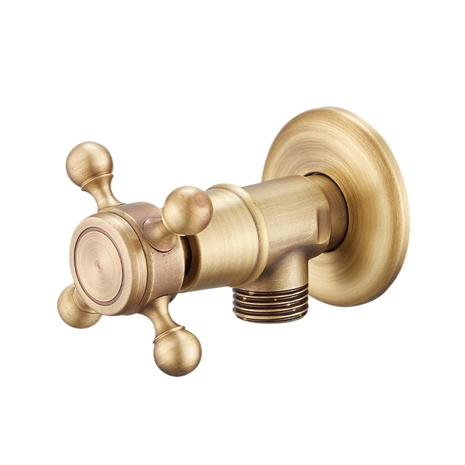 Retro Brass 1/2 * 1/2 Inch Angle Valve Household Water Control Corner Bathroom Pipe Fittings(A)