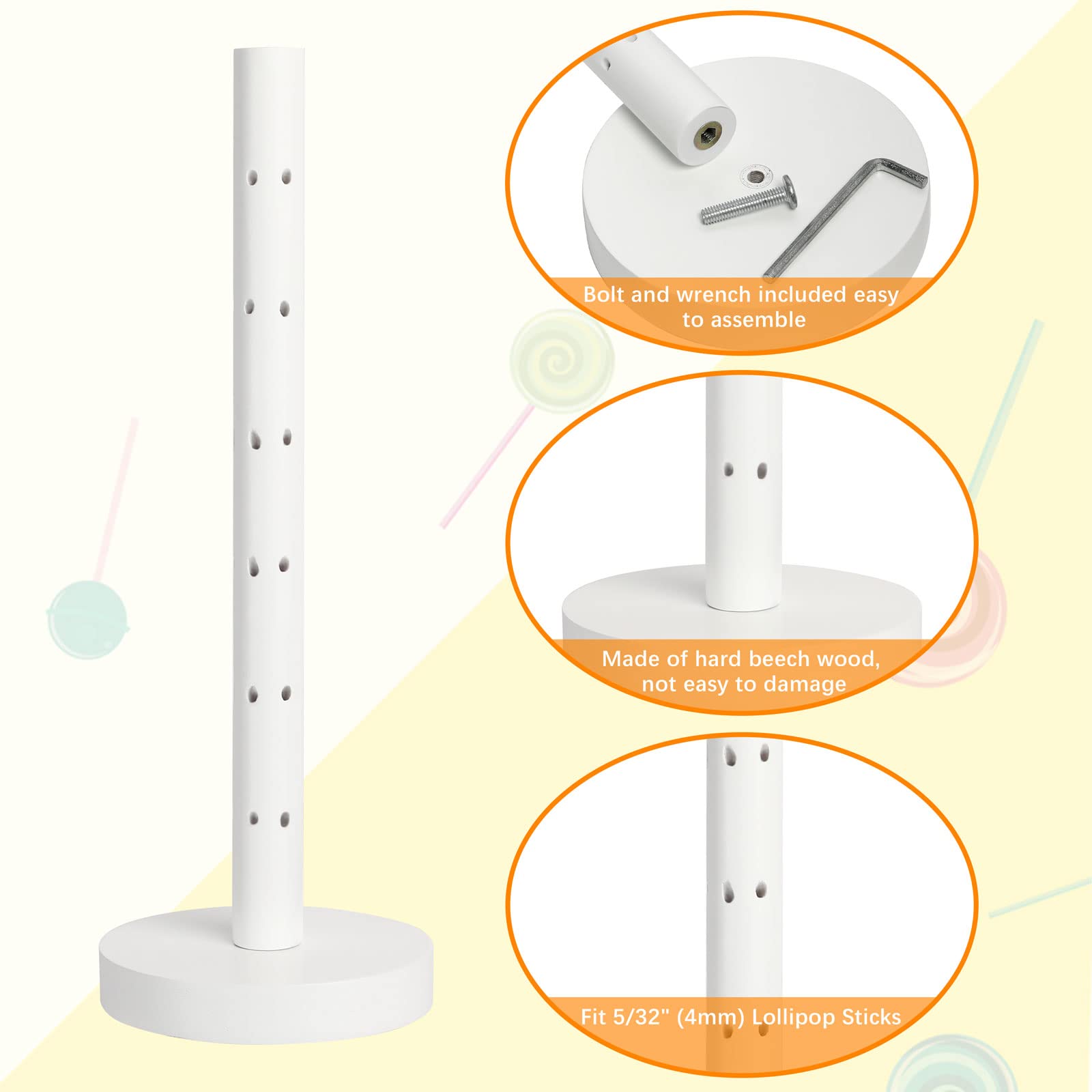 2 Pieces Cake Pop Stand, 72 Hole Cake Pop Holder Lollipop Stand Candy Table Display Dessert Stands for Wedding Birthday Baby Shower Parties Christmas
