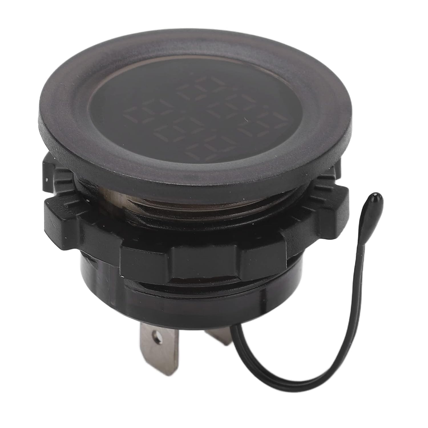 Aramox Voltmètre de Température à Double Affichage pour Voiture et Moto, 12V-24V, Étanche, Noir, ABS, Installation Simple
