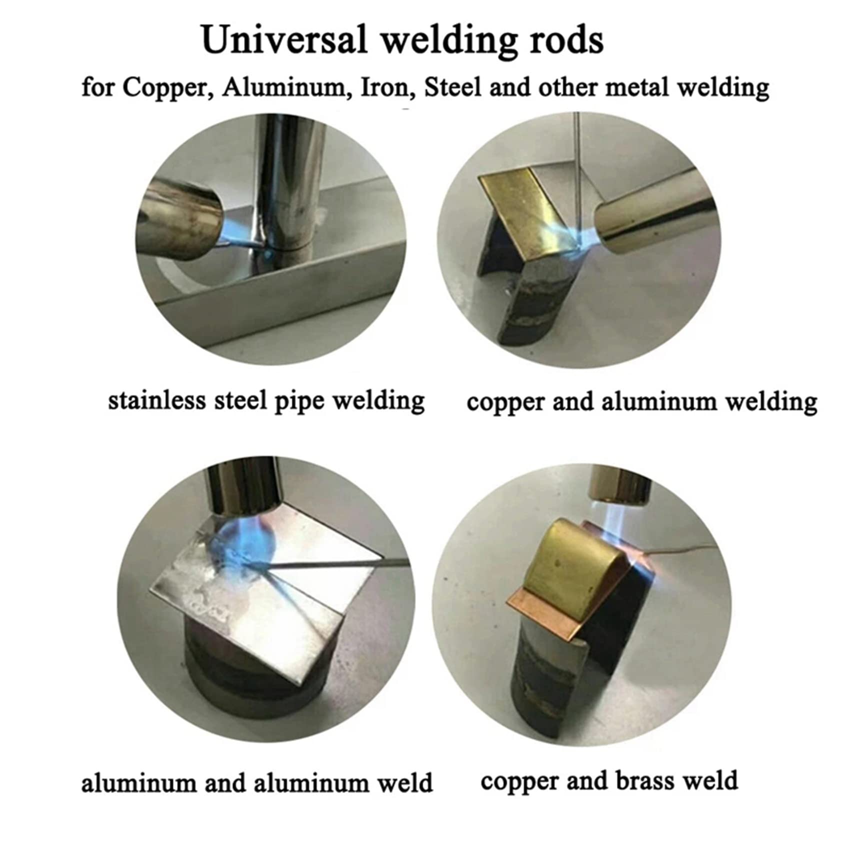 20X Bacchette per Saldatura Universali Rame Alluminio Acciaio Inossidabile Bacchetta per Saldatura Un Filo Filo di Saldatura Elettrodo Diametro 1,6 mm