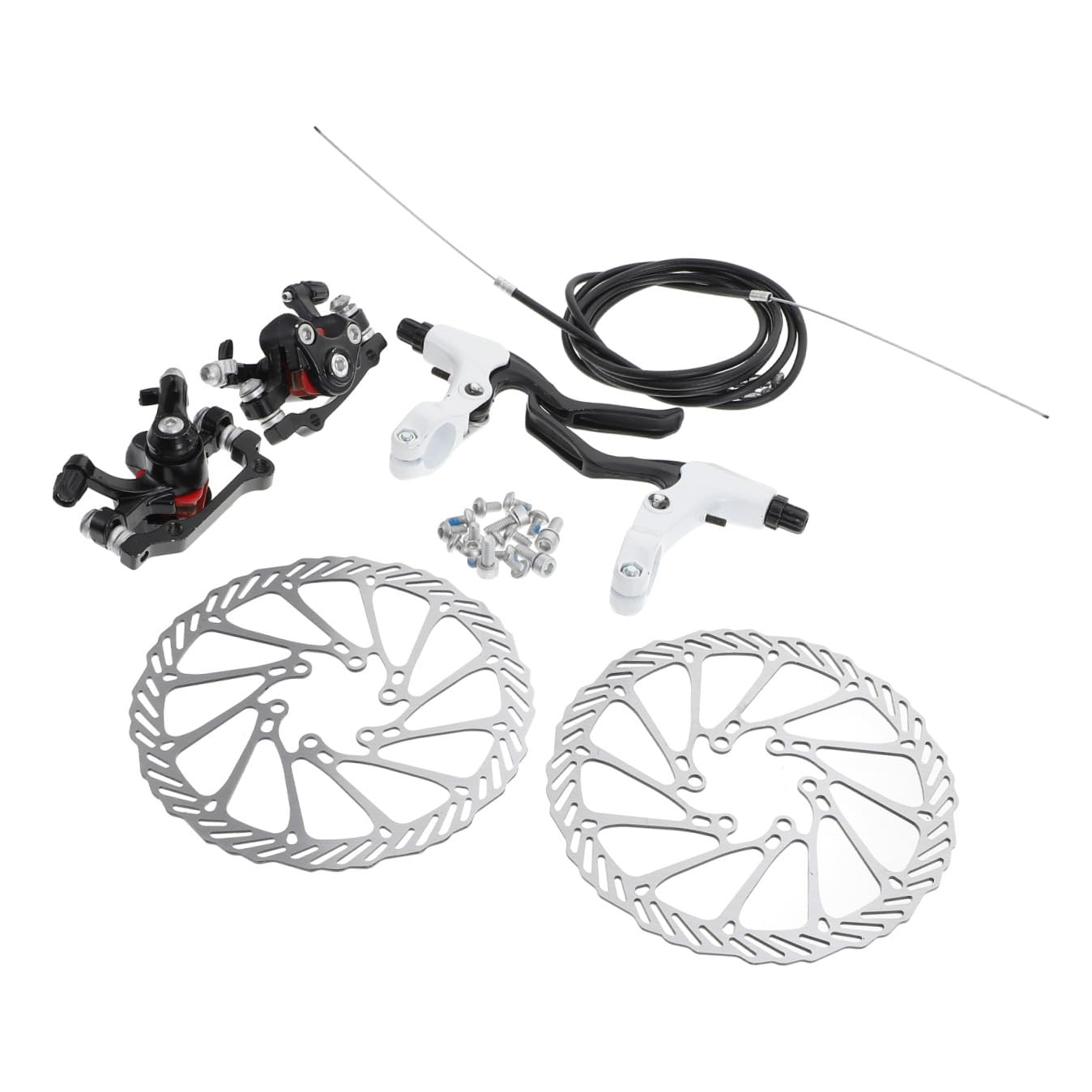 Alasum Juego de Frenos de Disco Hidráulicos y Mecánicos para Bicicleta de Montaña Discos Metálicos de Alta Resistencia Diseño Hueco para Disipación Térmica y Reducción de Peso