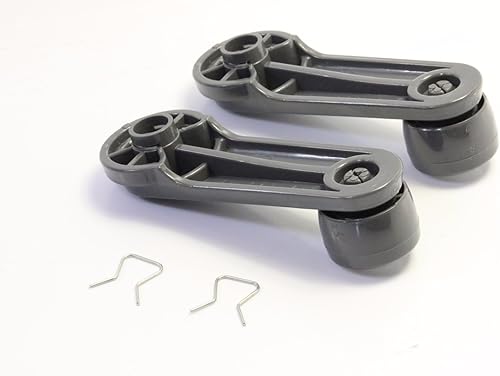 Miniatura 2 de -544939 Par de manijas de manivela de ventana con perilla cromada para varios camiones Nissan y SUV